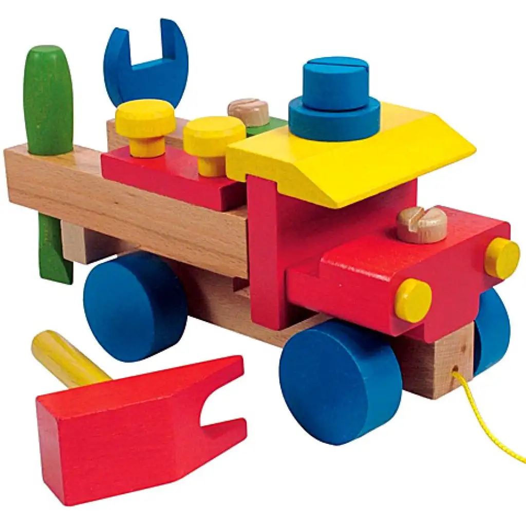 Montážne drevené nákladné auto  kép 1