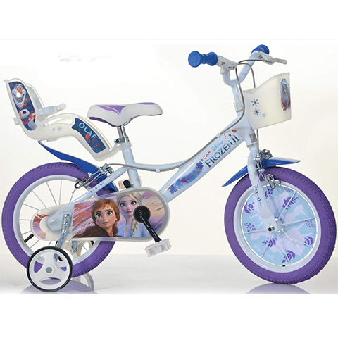 Ľadové kráľovstvo 2 bielo-fialový bicykel veľkosť 14 kép 1