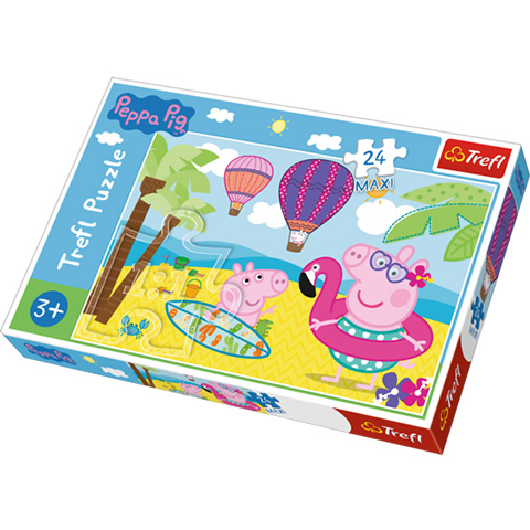 Peppa Pig, Letovanie 24 ks Maxi puzzle - Trefl objednať nákup lacné ceny