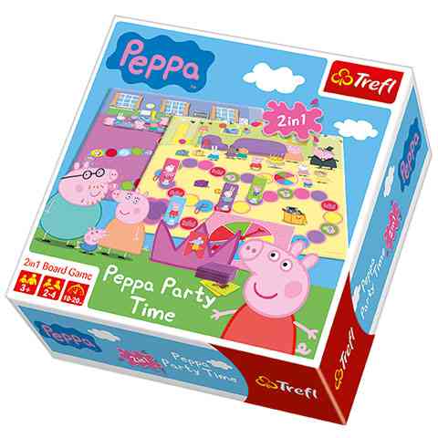 Peppa Pig: Spoločenská hra Party time 2v1 (v maďarskom jazyku) - Trefl kép 1