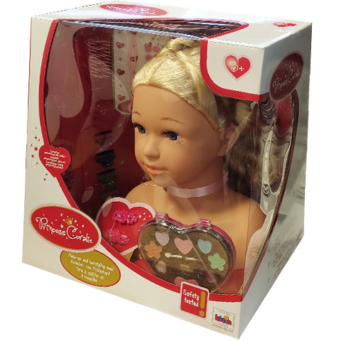 Princezná Coralie Česacia a make-up hlava bábiky 33cm - Klein Toys kép 2