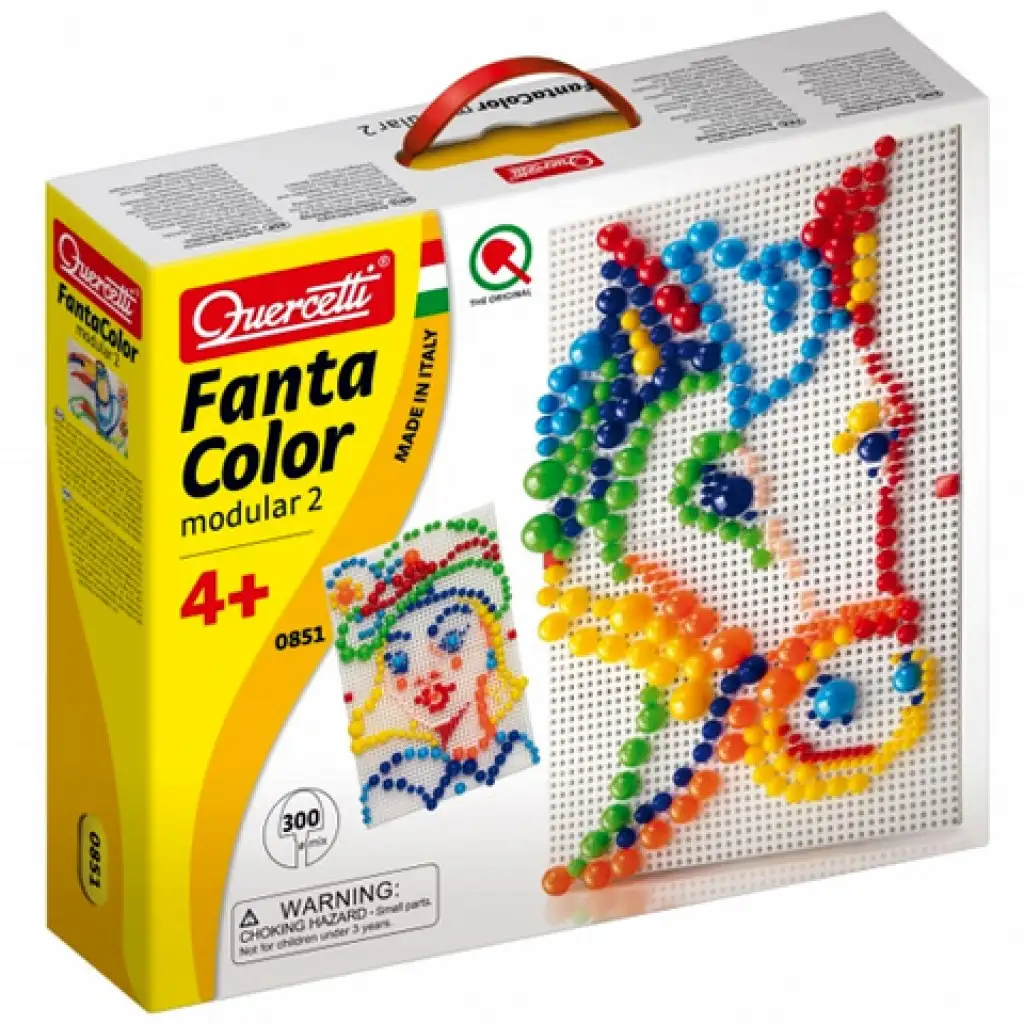 Quercetti: Mozaika FantaColor modular 2 - Kôň 300 kolíčkov kép 1