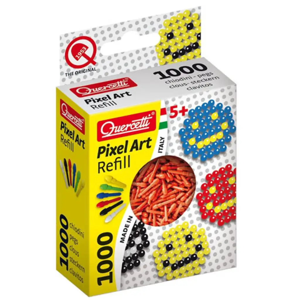 Quercetti: Pixel Art Náhradné kolíčky - červené 1000ks kép 1