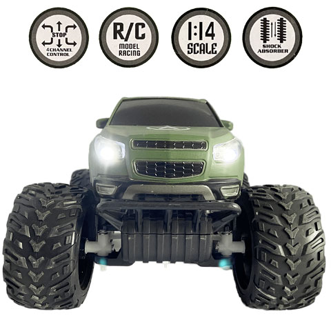 RC Off-Road Military Pick-Up na diaľkové ovládanie so svetlom 27 MHz 29cm 1/14 kép 5