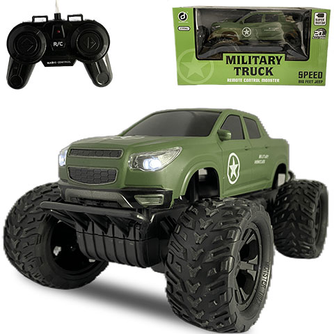 RC Off-Road Military Pick-Up na diaľkové ovládanie so svetlom 27 MHz 29cm 1/14 kép 1