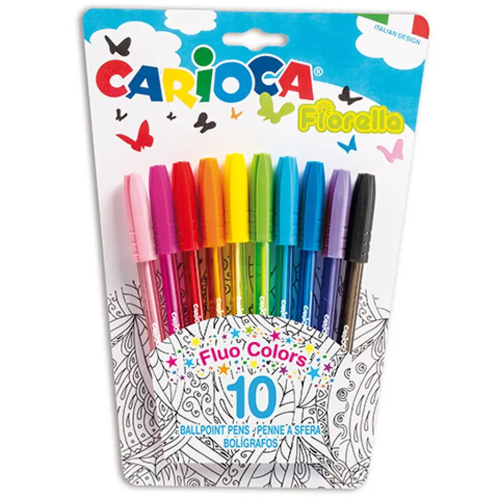 Sada farebných guľôčkových pier Fiorella 10ks - Carioca  kép 1