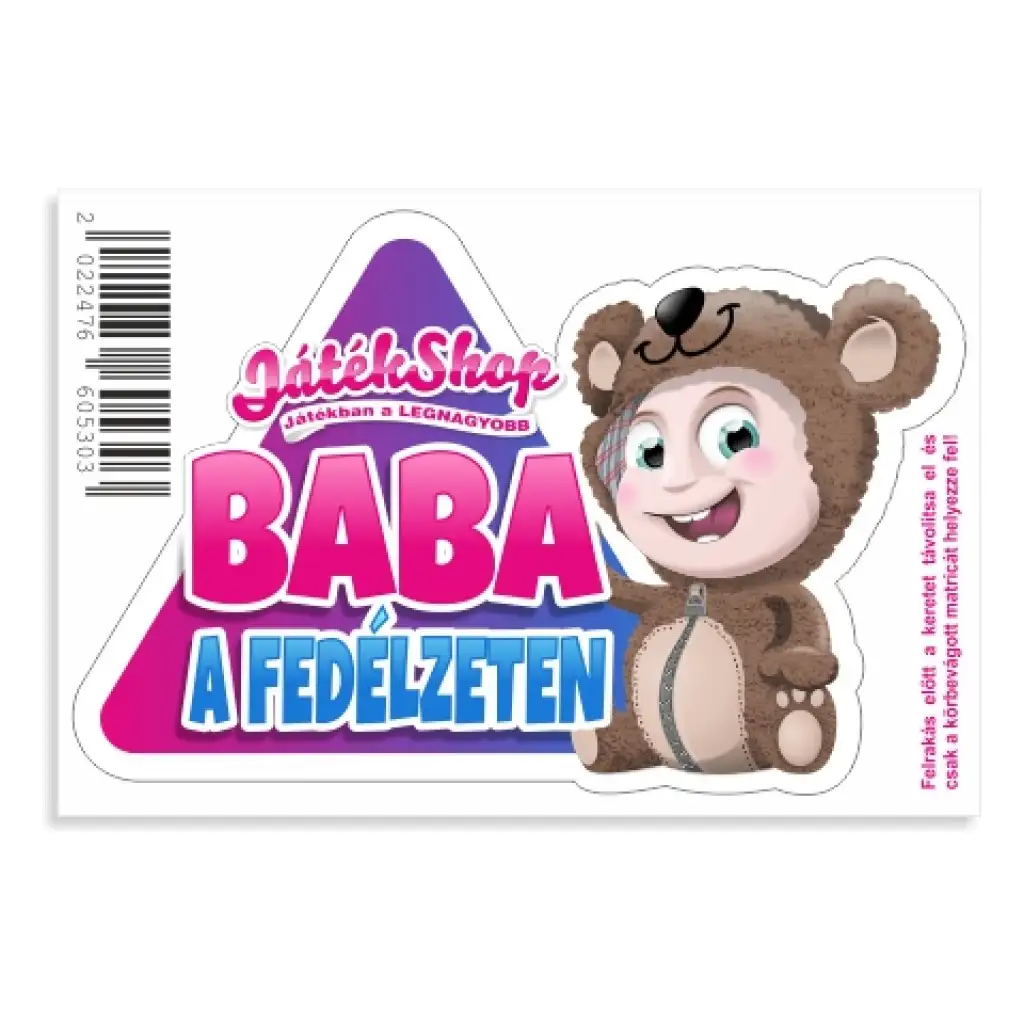 Samolepka: Bábätko na palube kép 1