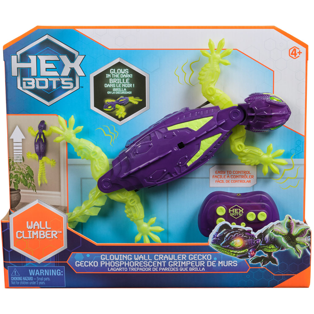 HexBots: Na stenu leziaci v tme svietiaci diaľkovo ovládaný gekón - Spin Master kép 1