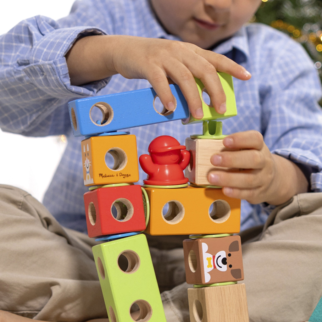 Blockables: Mestská drevená stavebnica - Melissa & Doug kép 4