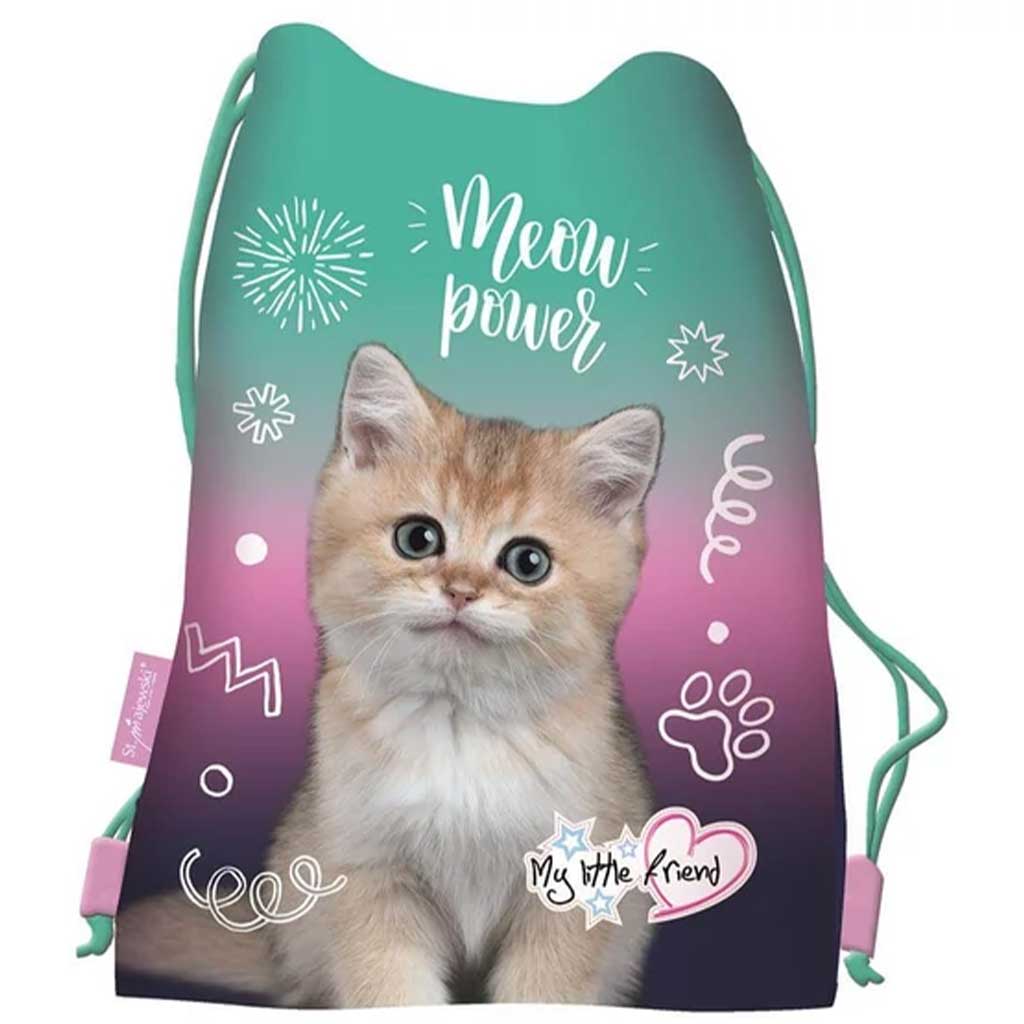MLF Kitty Party mačací športový vak, športová taška 34x43cm kép 1