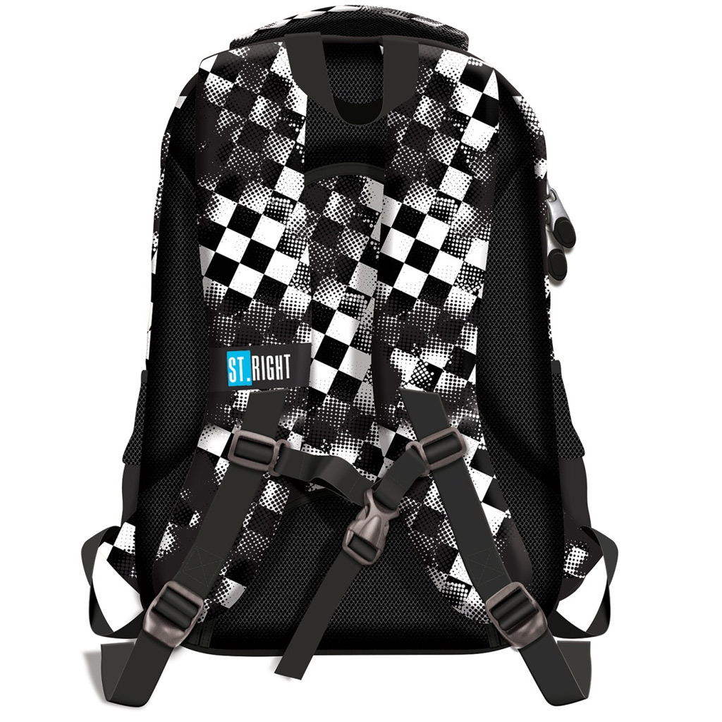 St.Right Race Check ergonomický školský batoh, ruksak BP73 46x31x20cm kép 2