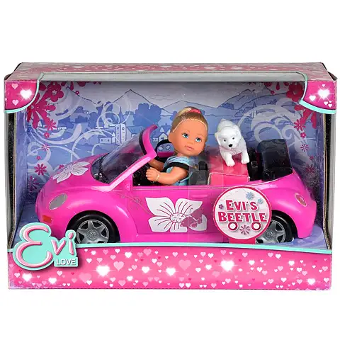 Steffi Love Evička + Volkswagen Beetle - Simba Toys kép 1