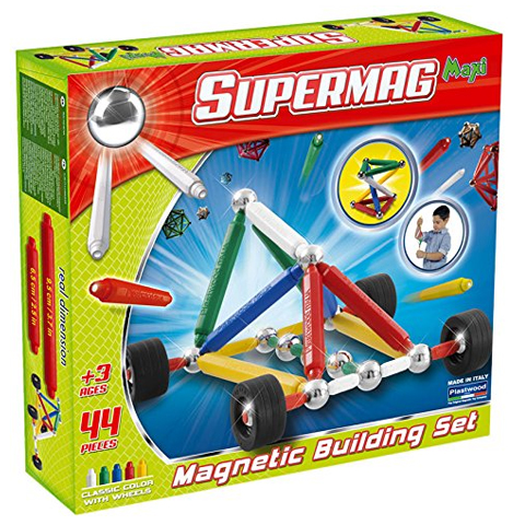 Supermag Maxi Wheels 44 dielikov - magnetická stavebnica kép 1