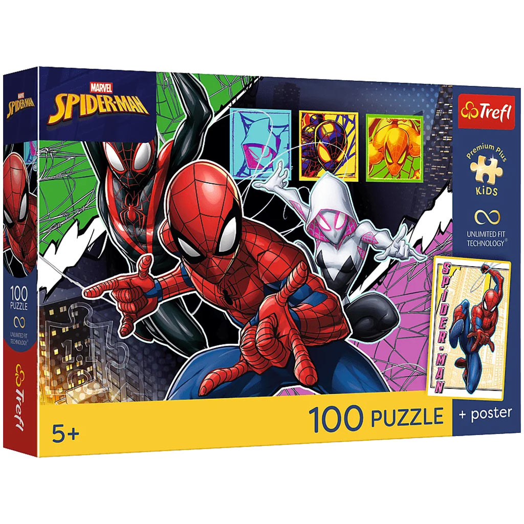 Marvel Spiderman Hrdinský pavúk 100ks puzzle - Trefl kép 1