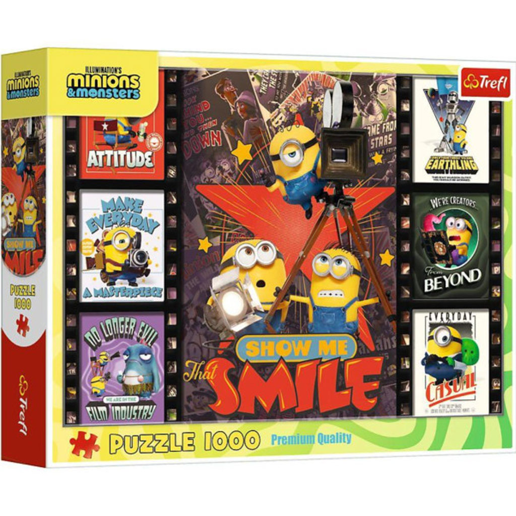 Minionky 3 filmové kocky 1000-dielny puzzle - Trefl kép 1