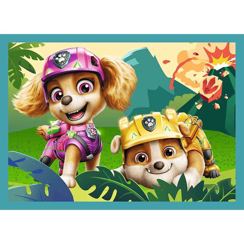 Paw Patrol dobrodružstvá na ostrove dinosaurov 4 v 1 puzzle set - Trefl kép 2