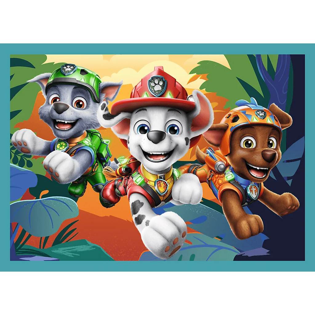 Paw Patrol dobrodružstvá na ostrove dinosaurov 4 v 1 puzzle set - Trefl kép 5