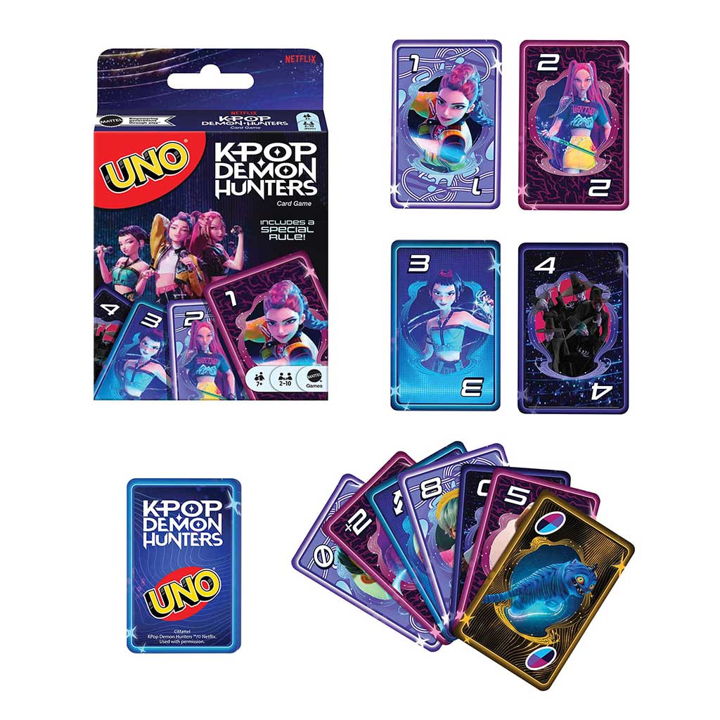 K-POP Lovci démonov UNO kartová hra - Mattel kép 3