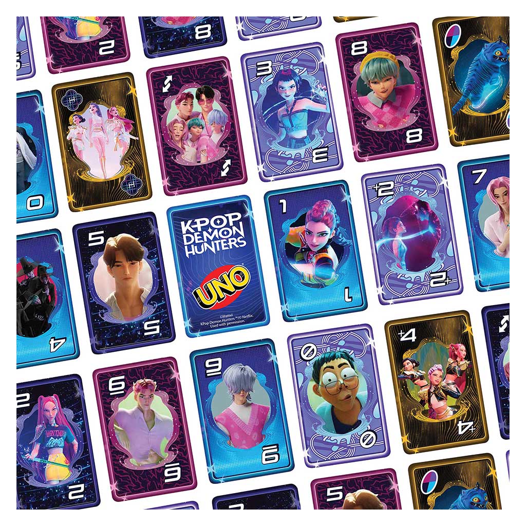 K-POP Lovci démonov UNO kartová hra - Mattel kép 5