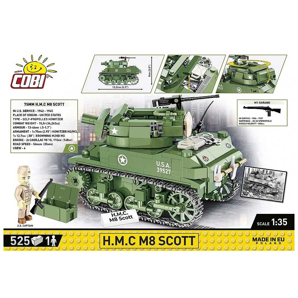 COBI: WWII H.M.C M8 Scott tank stavebnica (2279) kép 2