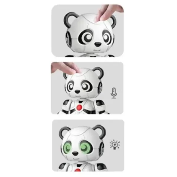 11 Robot panda kamoš so svetlom a zvukom, s kovovým rámom obrázok 3