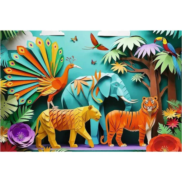 40. výročie - Paper Art: Džungľa 160-dielne puzzle - Trefl obrázok 2