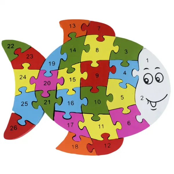 ABC - 123 rybia stromová vzdelávacia puzzle obrázok 2