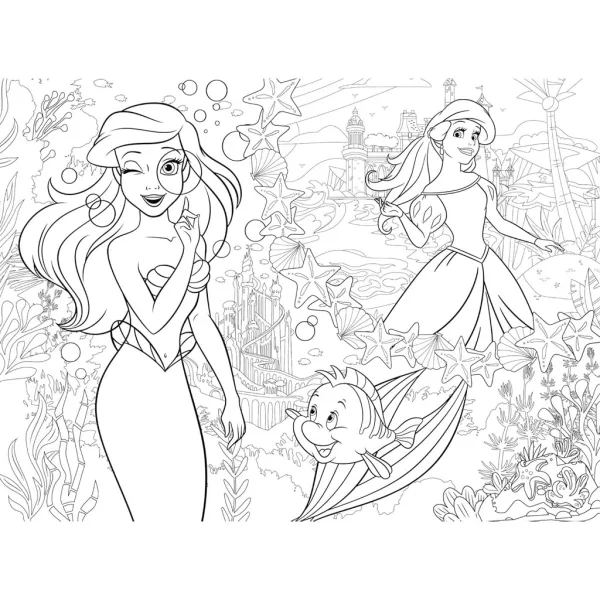 Ariel dva svety 2 v 1 48-dielne Eco mini puzzle a omaľovánka 35x25 cm - Lisciani obrázok 3
