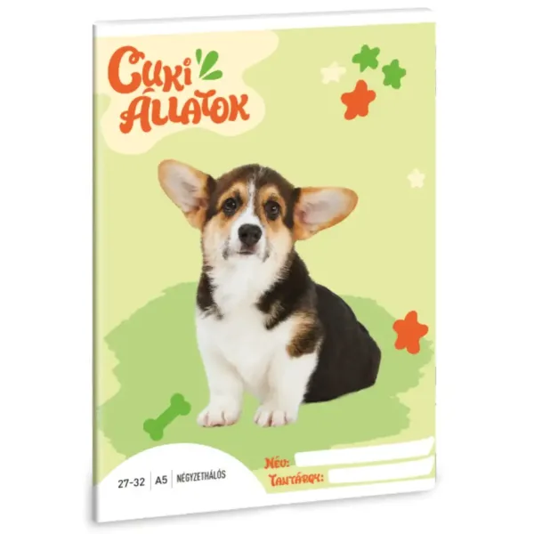 Ars Una: Roztomilé zvieratá - Welsh Corgi kockovaný zošit A/5 27-32 obrázok 1