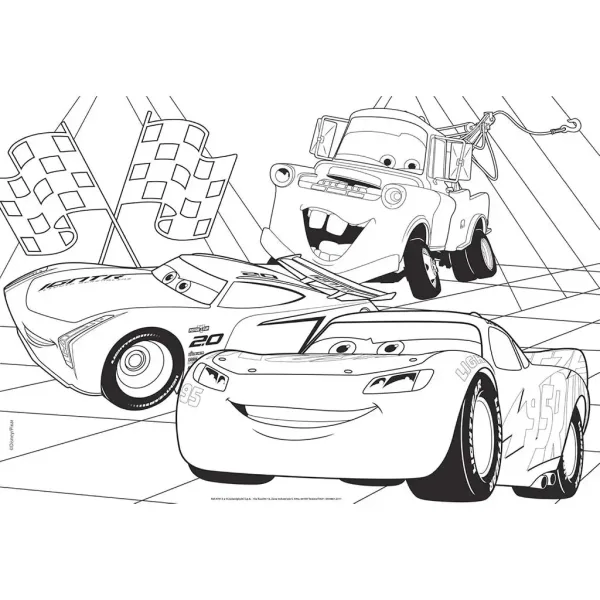 Autá 2 v 1 maxi 2x60ks puzzle a maľovanka 50x35cm - Lisciani obrázok 3