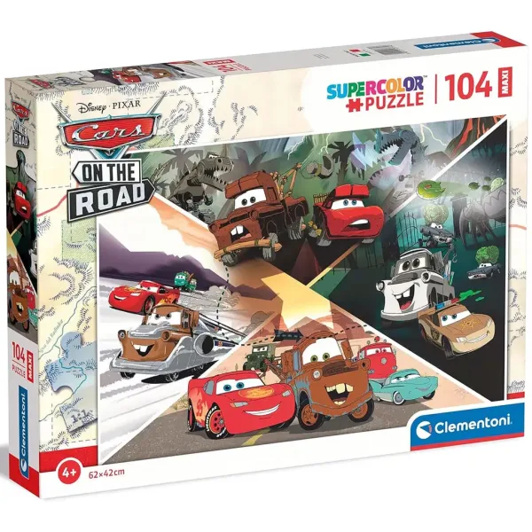 Autá na ceste 104-dielna maxi supercolor puzzle - Clementoni obrázok 1