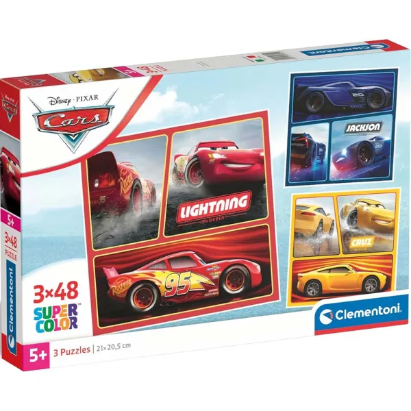 Auta závodné autá 3x48ks Supercolor puzzle - Clementoni obrázok 1
