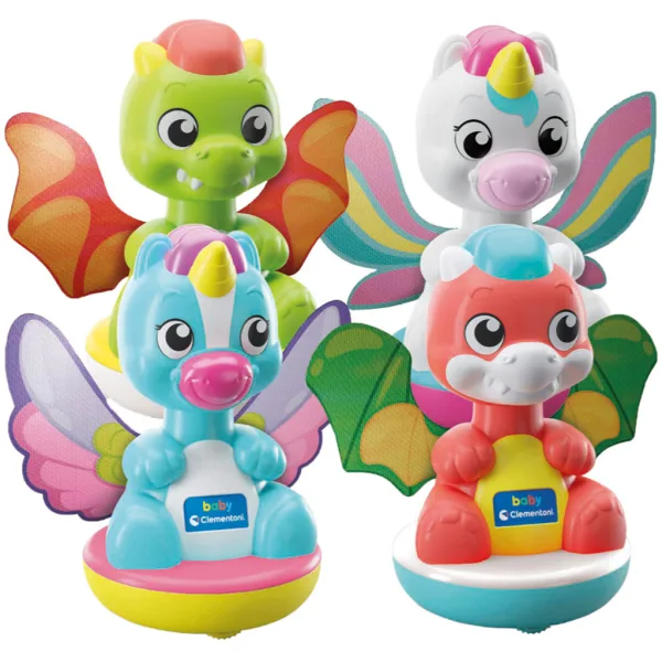 Baby Spin & Dream jednorožec a drak hračka pre bábätká 1 ks - Clementoni obrázok 2