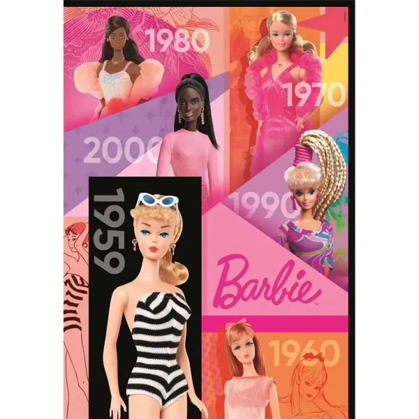Barbie 65 rokov 1000 dielikové Compact puzzle 50x70cm - Clementoni obrázok 2