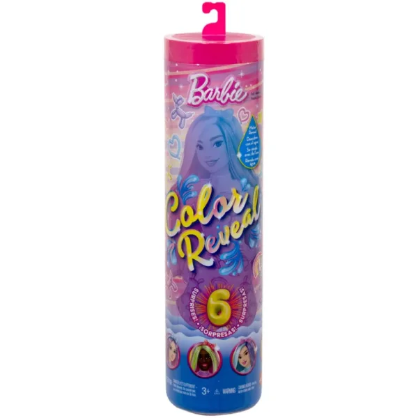 Barbie: Bábika Color Reveal s prekvapením psíka z balónika – Mattel obrázok 1
