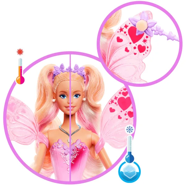 Barbie: Bábika víla s meniacou sa farbou - Mattel obrázok 3