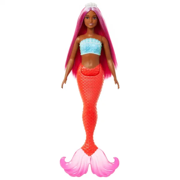 Barbie Dreamtopia: Bábika s ružovými vlasmi a korálovou plutvou - Mattel obrázok 2