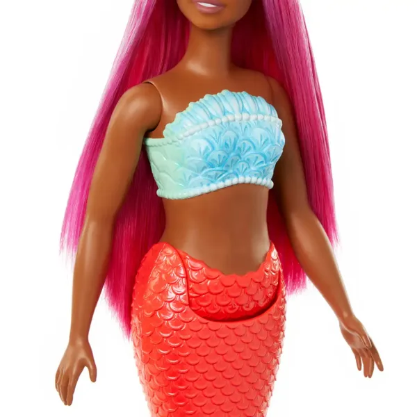 Barbie Dreamtopia: Bábika s ružovými vlasmi a korálovou plutvou - Mattel obrázok 4