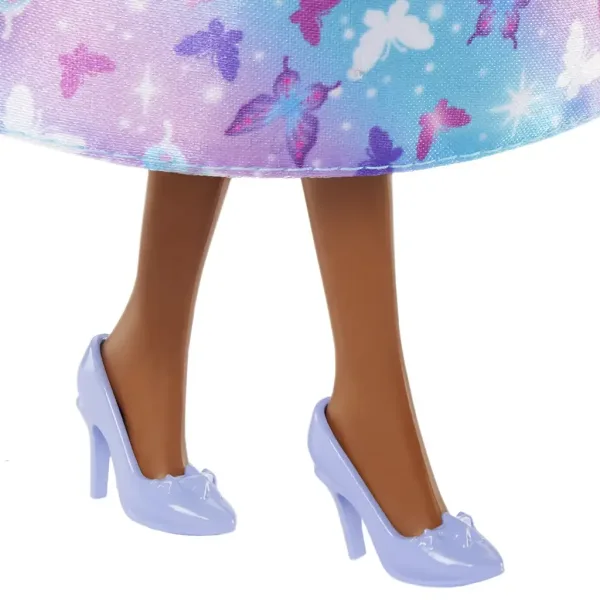Barbie Dreamtopia: Princezná bábika v modro-fialových šatách s motýľmi - Mattel obrázok 4