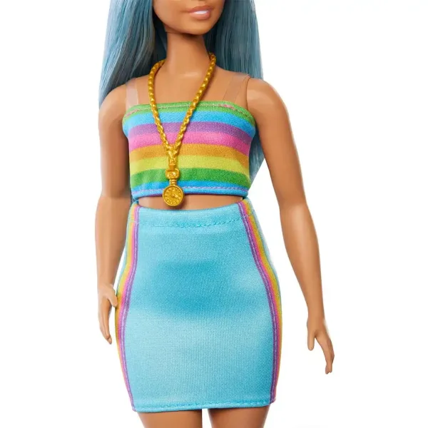 Barbie: Fashionista štýl bábika v farebne pruhovaných šatách - Mattel obrázok 5