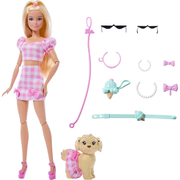 Barbie: Herný set Módne duo s miláčikom v ružovej farbe - Mattel obrázok 4