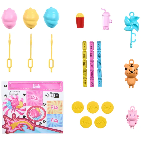 Barbie Mysteries: Plážová detektívka - Herný set so stánkom na cukrovú vatu a bábikou - Mattel obrázok 5