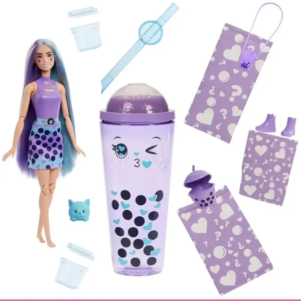 Barbie: Slime Reveal Bublinková párty Fialová bábika - Mattel obrázok 3