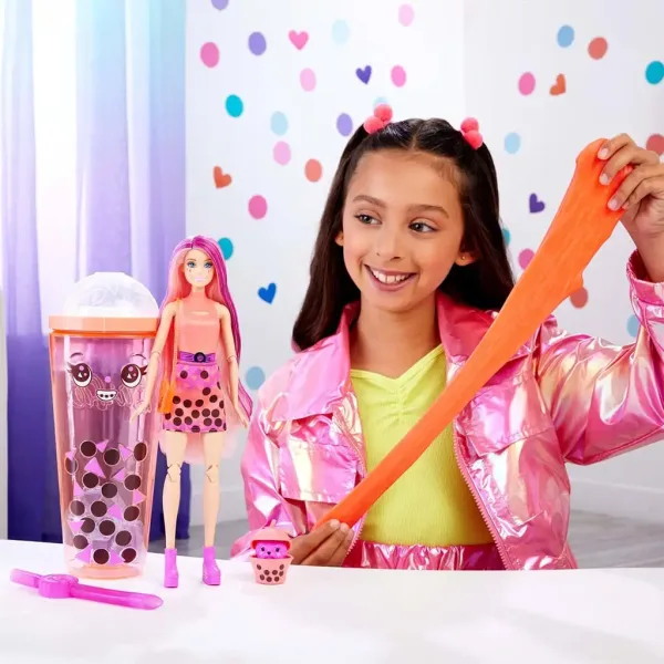 Barbie: Slime Reveal Bublinková párty Oranžová bábika - Mattel obrázok 2