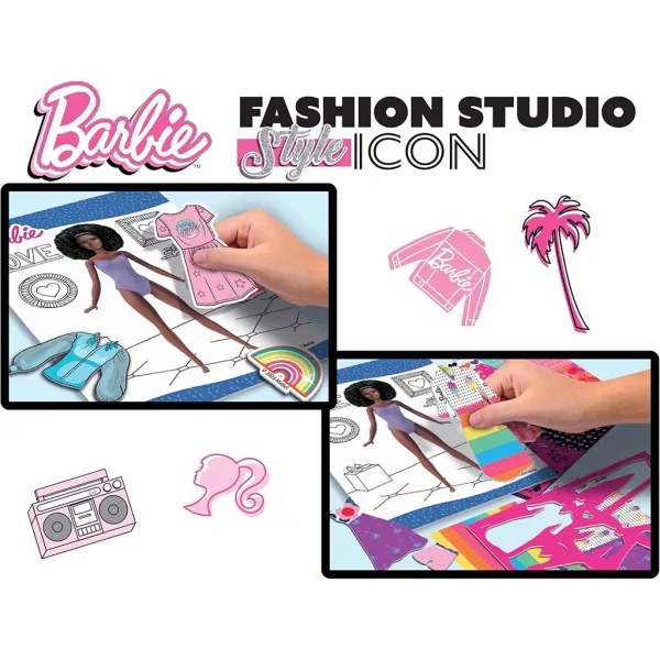 Barbie Štýlová Ikona – omaľovánka a set na obliekanie – Lisciani obrázok 3