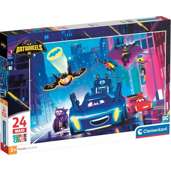 Batwheels 24 ks maxi supercolor puzzle - Clementoni obrázok 1