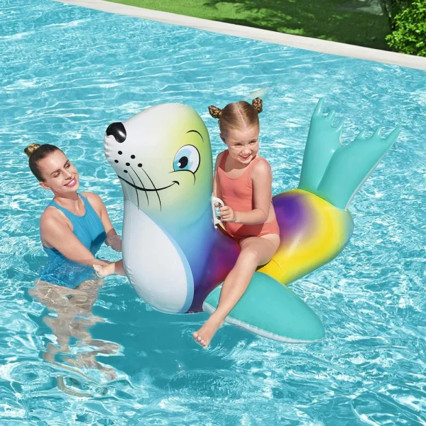 Bestway: Nafukovací matrac na jazdenie v tvare tuleňa 157x114 cm obrázok 2