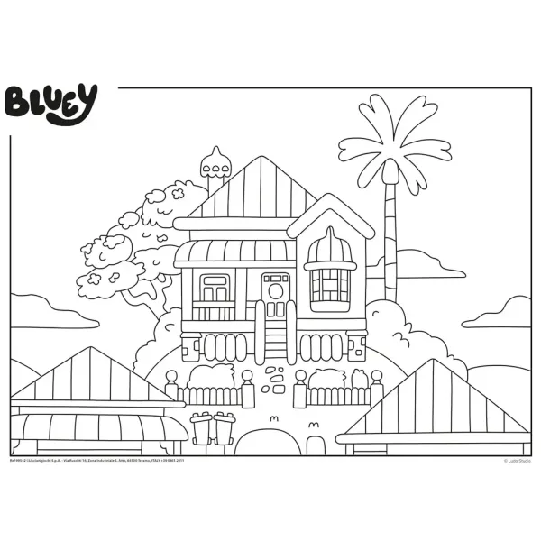 Bluey rozprávka na dobrú noc 2 v 1, 24-dielne puzzle a omaľovánka 35x25 cm – Lisciani obrázok 3
