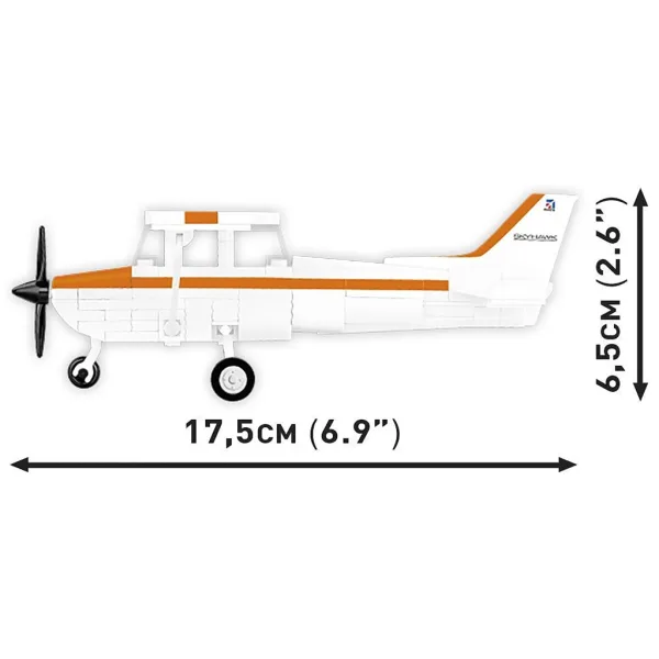 COBI: Cessna 172 Skyhawk oranžovo-biela stavebnica (26623) obrázok 4