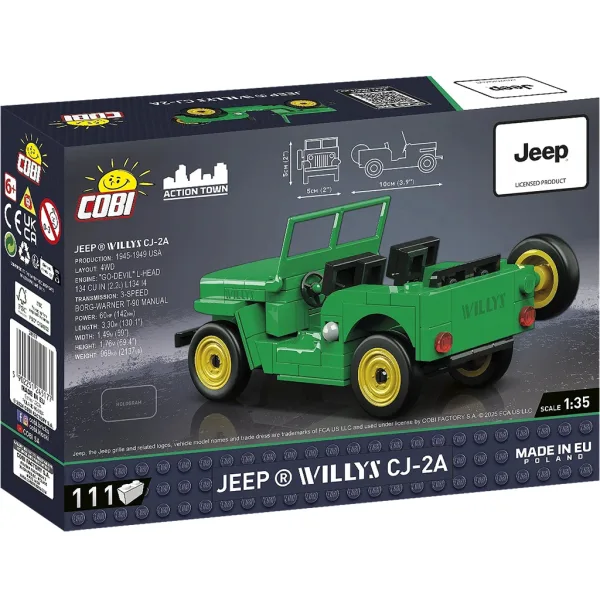 COBI: Jeep Willys CJ-2A stavebnica (24517) obrázok 4